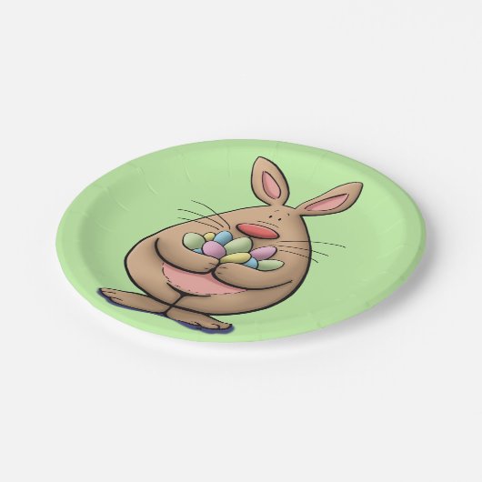 schattige en grappige eitjes met eitjes cartoon papieren bordje (Gekanteld)