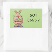 schattige en grappige eitjes met eitjes cartoon rechthoekige sticker (Tas)