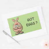 schattige en grappige eitjes met eitjes cartoon rechthoekige sticker (Envelop)