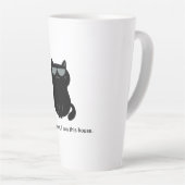 Schattige en grappige kat latte mok (Rechterhoek)