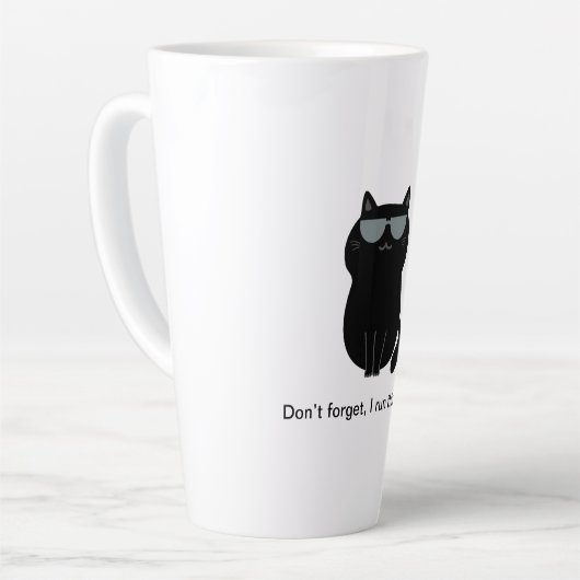 Schattige en grappige kat latte mok (Linkerhoek)
