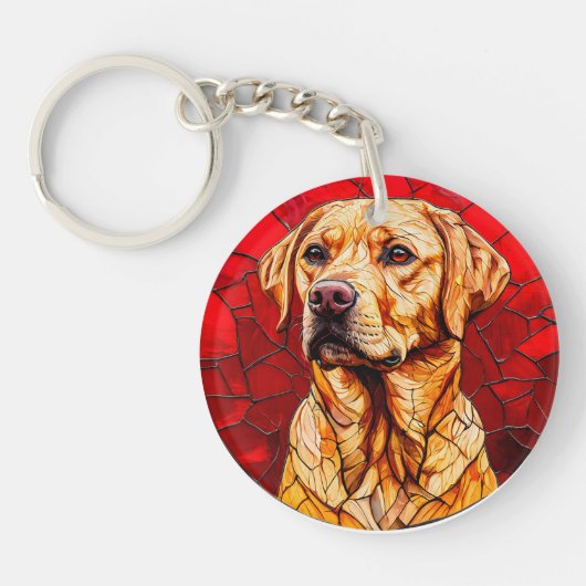 Schattige en grappige labrador sleutelhanger (Voorkant)