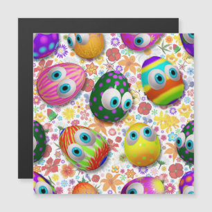 Schattige en grappige Pasen eieren Cartoon