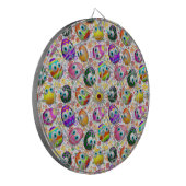 Schattige en grappige Pasen eieren Cartoon Dartbord (Voorkant Links)