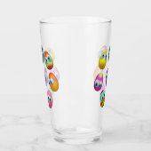 Schattige en grappige Pasen Eieren Cartoon Glas (Links)