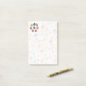 Schattige en grappige Pasen eieren Cartoon Post-it® Notes (Op bureau)