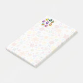 Schattige en grappige Pasen eieren Cartoon Post-it® Notes (Schuin)