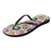 Schattige en grappige Pasen eieren Cartoon Teenslippers (Schuin)