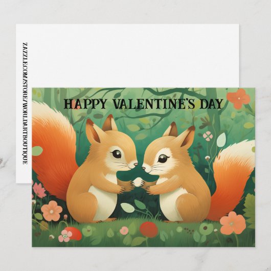 Schattige en grappige Valentijnsdag voor kinderen Feestdagenkaart (Voorkant / Achterkant)