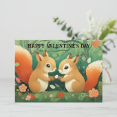 Schattige en grappige Valentijnsdag voor kinderen Feestdagenkaart (Staand voorkant)