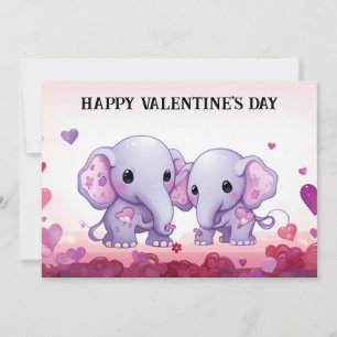 Schattige en grappige Valentijnsdag voor kinderen  Feestdagenkaart