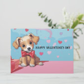 Schattige en grappige Valentijnsdag voor kinderen Feestdagenkaart (Staand voorkant)