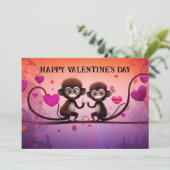 Schattige en grappige Valentijnsdag voor kinderen  Feestdagenkaart (Staand voorkant)