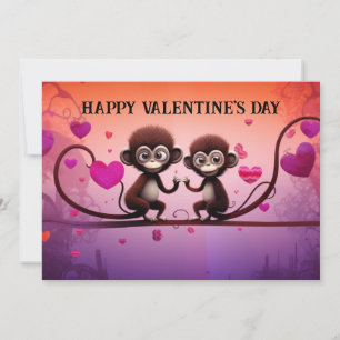 Schattige en grappige Valentijnsdag voor kinderen  Feestdagenkaart