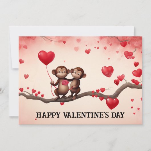 Schattige en grappige Valentijnsdag voor kinderen  Feestdagenkaart (Voorkant)