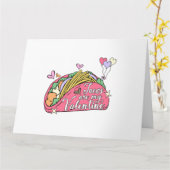 Schattige en Grappige Valentijnsdag voor Taco Lief Kaart (Gele Bloem)