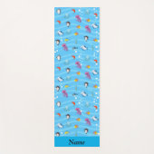 schattige en grappige visoceaan blauw Aangepast Ki Yogamat (Voorkant)