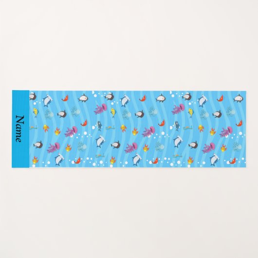 schattige en grappige visoceaan blauw Aangepast Ki Yogamat (Voorkant (horizontaal))