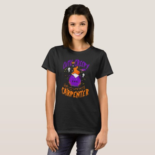 Schattige en griezelig Carpenter Carpenter Hallowe T-shirt (Voorkant volledig)