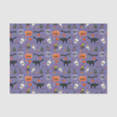 Schattige en griezelig Halloween-patroon Tissuepapier (Voorkant)