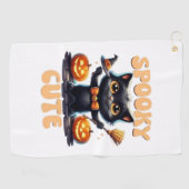 Schattige en griezelig zwart cat Classic T-Shirt Golfhanddoek (Horizontaal)