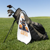 Schattige en griezelig zwart cat Classic T-Shirt Golfhanddoek (Groen)