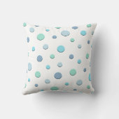 Schattige en grillig blauw polka-dot kussen (Achterkant)