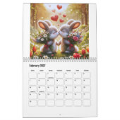 Schattige en grillige konijnen kalender (Feb 2027)