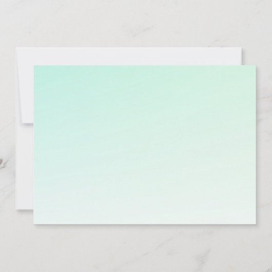 Schattige en Happy Blue-Green Jellyfish Baby showe Save The Date (Achterkant)