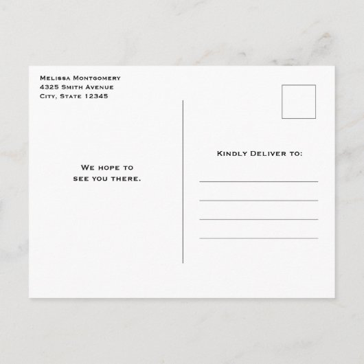 Schattige en Happy Blue-Green Jellyfish Verjaardag Uitnodiging Briefkaart (Achterkant)