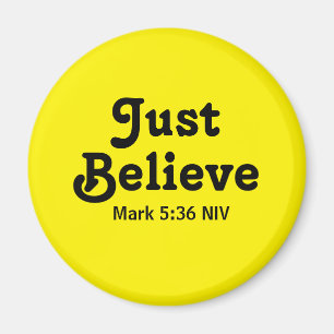 Schattige en Helder Geloven In Wonderen Geel Magneet