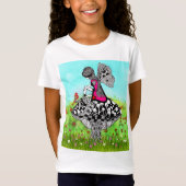 Schattige en kleurrijk Angel Girl op een Mushroom T-shirt (Voorkant)