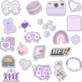 Schattige en Kleurrijk Beste Vriend/BFF Sticker Pa (Voorkant)