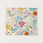 Schattige en kleurrijk bloempatroon wandkleed (Voorkant (horizontaal))