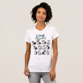 Schattige en kleurrijk Corgi Lover T-shirt (Voorkant volledig)