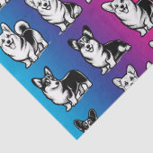 Schattige en kleurrijk Corgi Tissue Paper Tissuepapier (Detail)