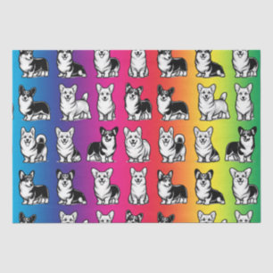 Schattige en kleurrijk Corgi Tissue Paper Tissuepapier