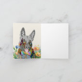 Schattige en Kleurrijk Duits Herder Wenskaart Bedankkaart (Binnen)