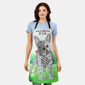 Schattige en kleurrijk Frans Bulldog Schort (Gedragen)