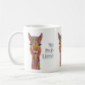 Schattige en kleurrijk Geen Prob Llama Mok (Links)