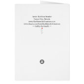 Schattige en Kleurrijk Giraffe Wenskaart (Achterkant)