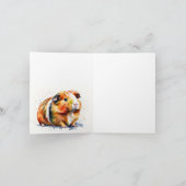Schattige en kleurrijk Guinee Pig Wenskaart Bedankkaart (Binnen)