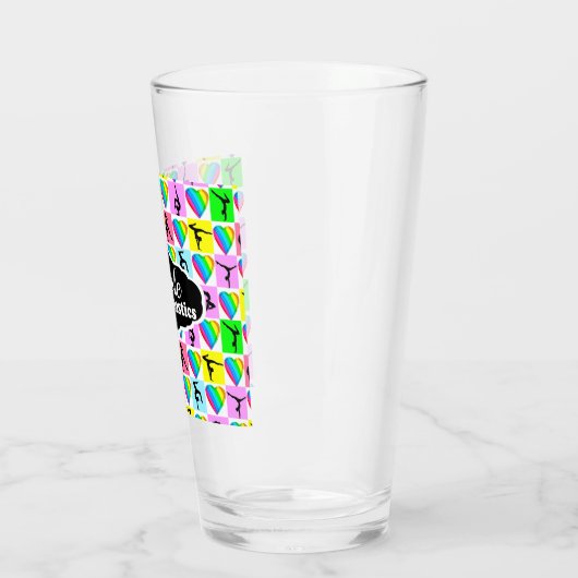 SCHATTIGE EN KLEURRIJK GYMNAST MEISJE ONTWERP GLAS (Links)