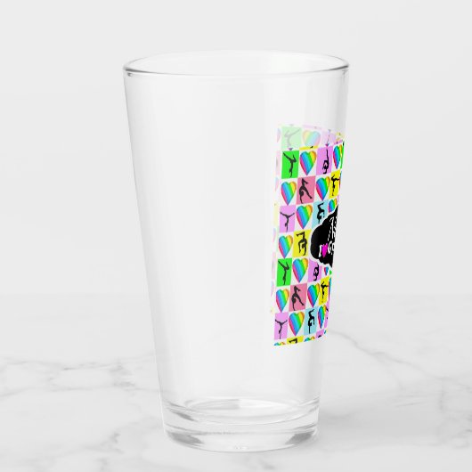 SCHATTIGE EN KLEURRIJK GYMNAST MEISJE ONTWERP GLAS (Rechts)