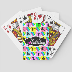 SCHATTIGE EN KLEURRIJK GYMNAST MEISJE ONTWERP POKERKAARTEN