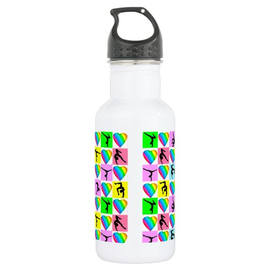 SCHATTIGE EN KLEURRIJK GYMNAST MEISJE ONTWERP WATERFLES  (Achterkant)