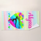 SCHATTIGE EN KLEURRIJK IK HOU VAN GYMNASTIEK BADHANDDOEK (Badhanddoek)