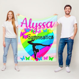 SCHATTIGE EN KLEURRIJK IK HOU VAN GYMNASTIEK FLEECE DEKEN