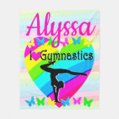 SCHATTIGE EN KLEURRIJK IK HOU VAN GYMNASTIEK FLEECE DEKEN (Voorkant)