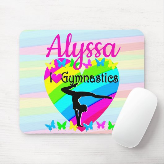 SCHATTIGE EN KLEURRIJK IK HOU VAN GYMNASTIEK MUISMAT (Met muis)